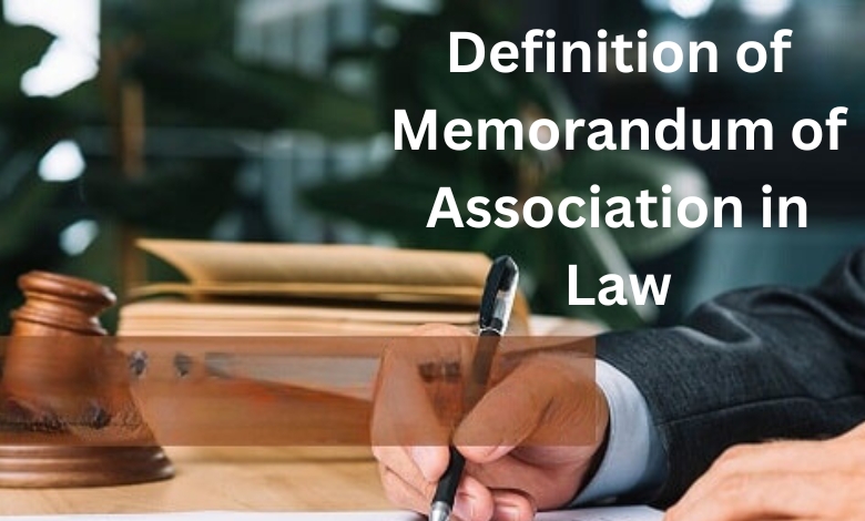 Definition of Memorandum of Association